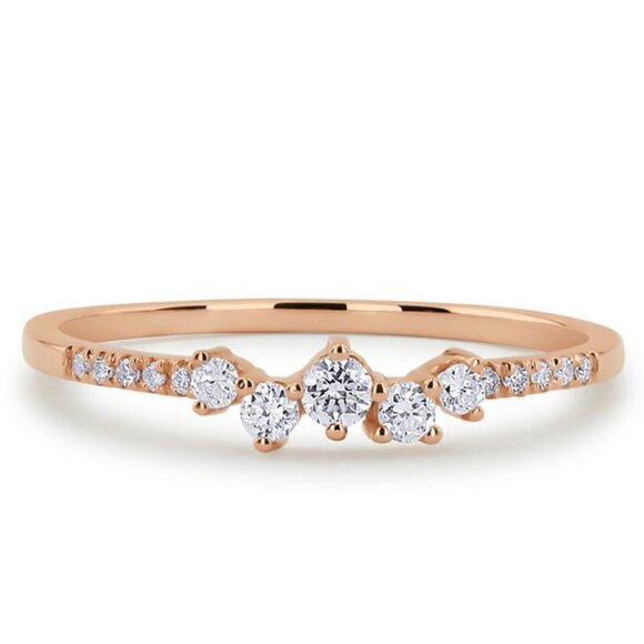🍁 Minimalist Rose Gold Plated Eternal Ring for Women, VIP158 - Picture 1 of 3